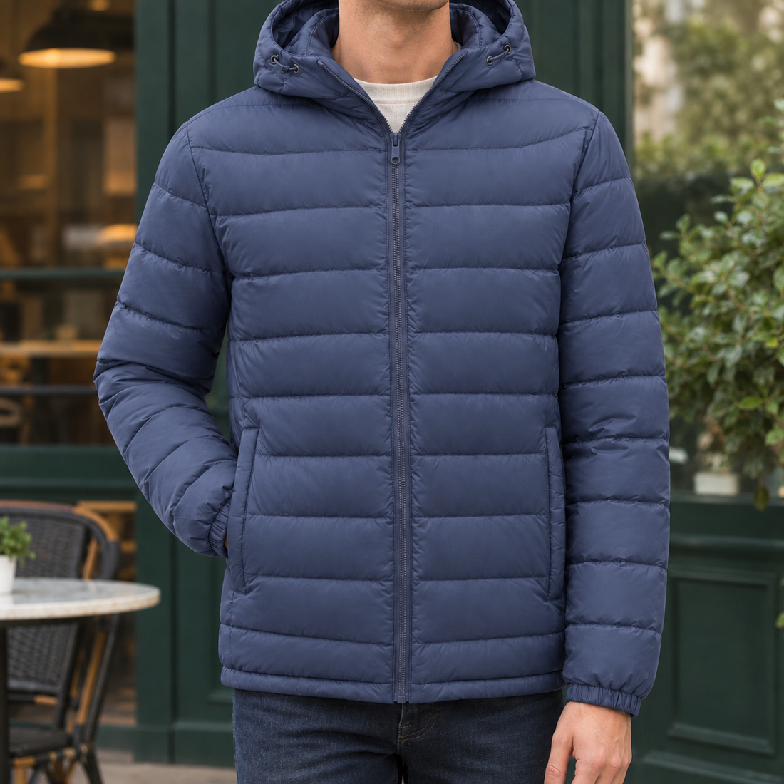 Byron-Wren Quilted Jacket - Fog Blue