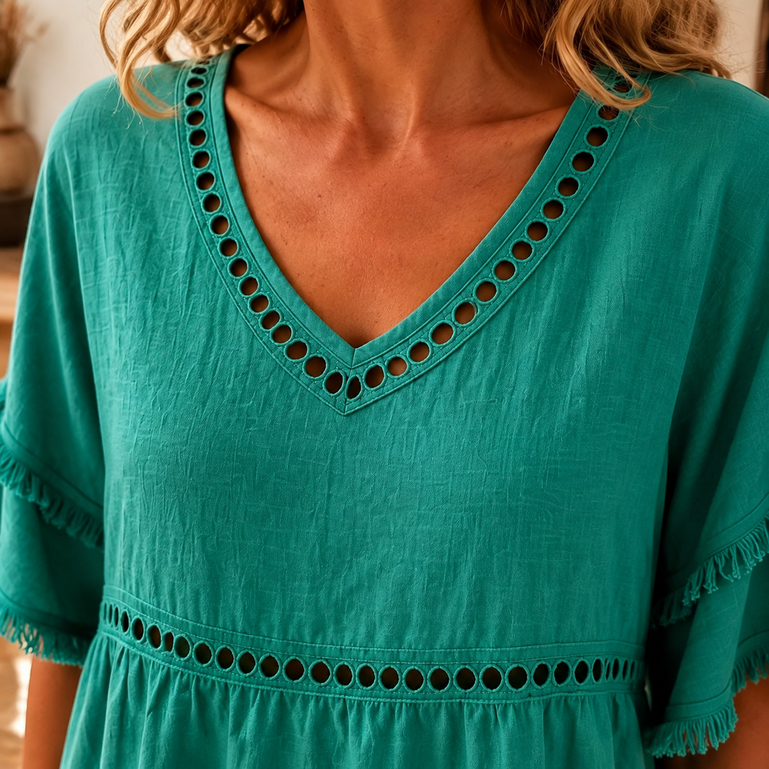 Astrid-Grace V-Neck Blouse - Lead Product Detail