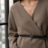 Giulia Wrap Sweater - Lead Product Detail
