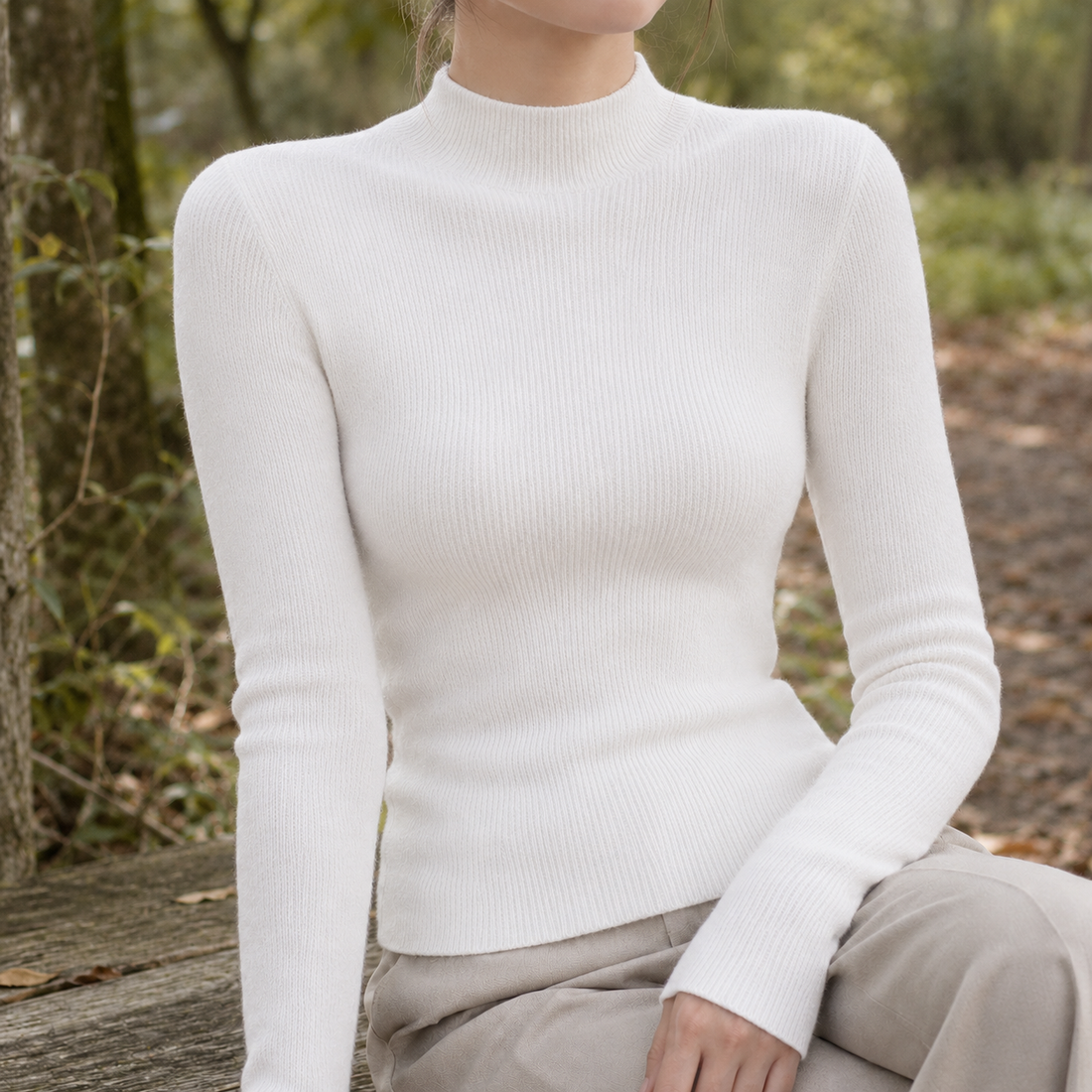 Imogen-Elise Cashmere Sweater - White
