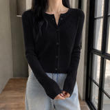 Ottilia Ribbed Cardigan - Black