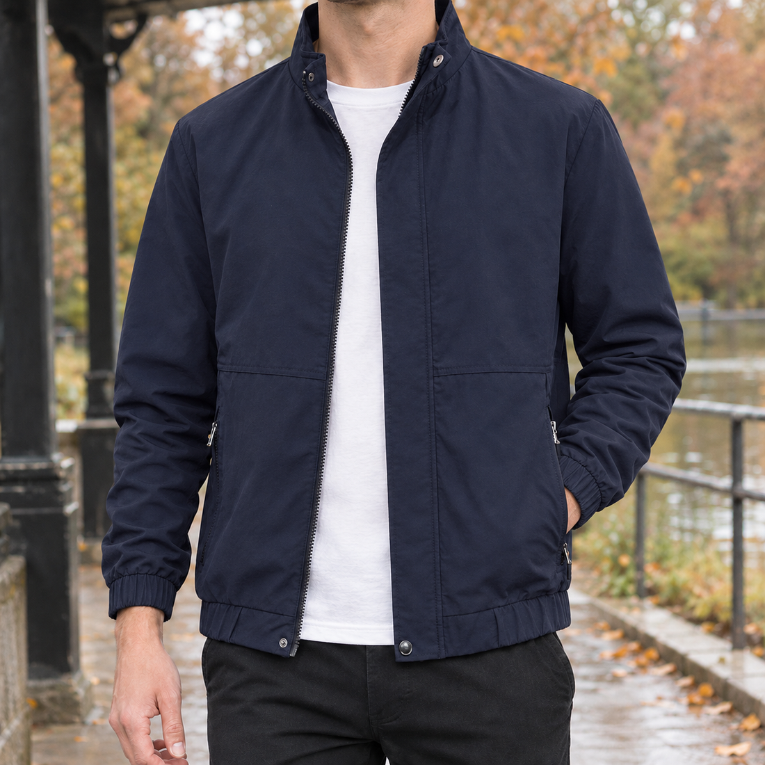 Oberon-Wren Zip Jacket - Dark Blue