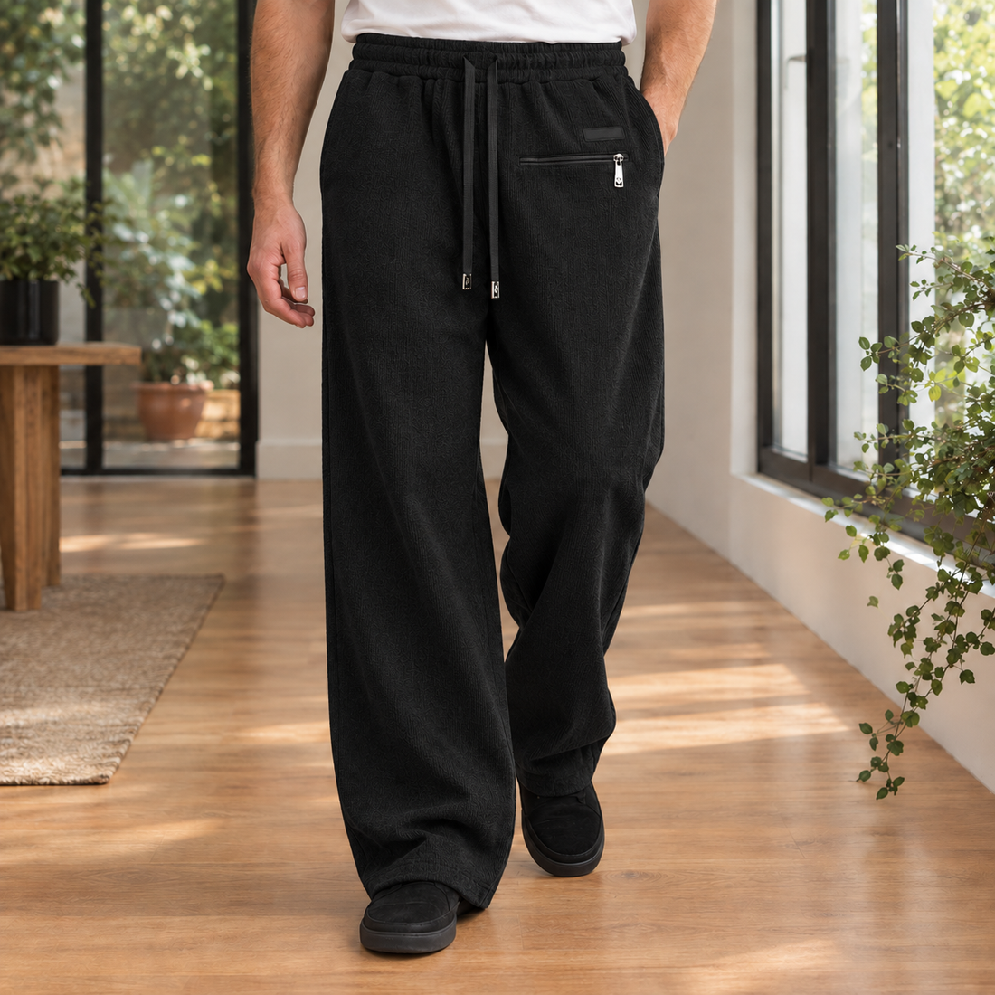 Alec-Miles Wide-Leg Pants - Black