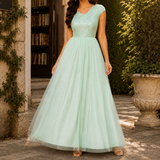 Francesca-Faye Sequin Maxi Dress - Light Green