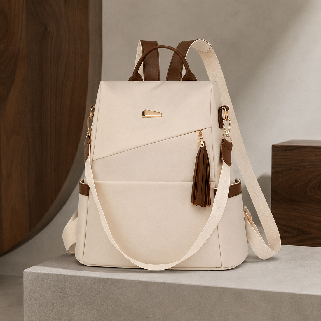Argentieri Anti-Theft Backpack - Beige