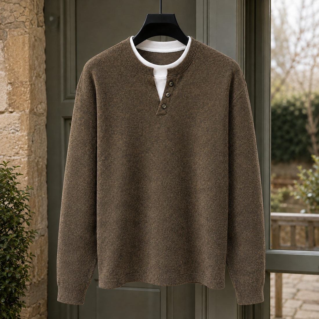 Christian-Ellis Layered Sweater - Brown