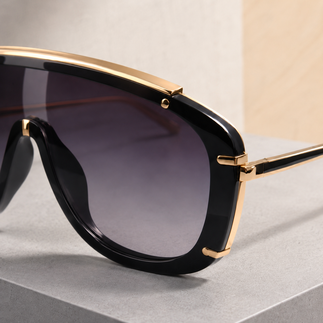 Amos Sculptural Sunglasses - Lead Product Detail