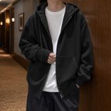 Brannock Oversized Zip Hoodie - Black