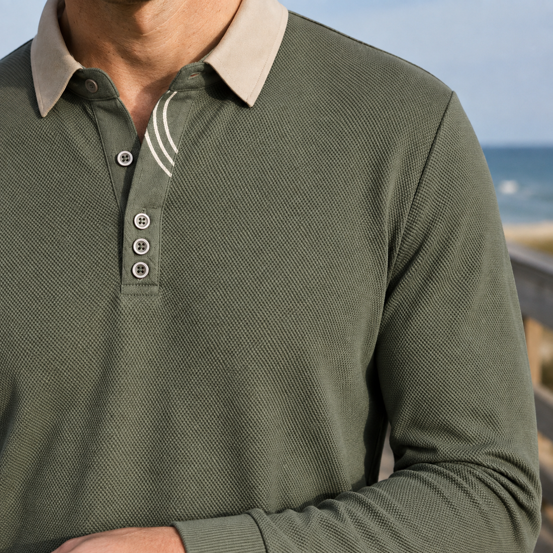 Gustav Polo Sweater - Lead Product Detail