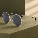 Amaury Retro Sunglasses - Silver Gray