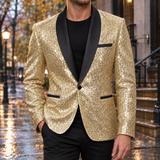 Waldemar-Jude Sequin Blazer - Gold