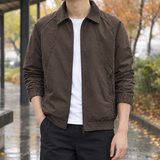 Lorcan-York Utility Zip Jacket - Brown