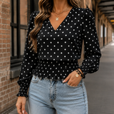 Elena-Kate Cinched Blouse - Black