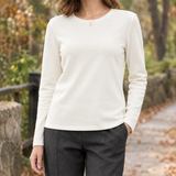 Eleanor-Skye Wool Silk Top - Off White