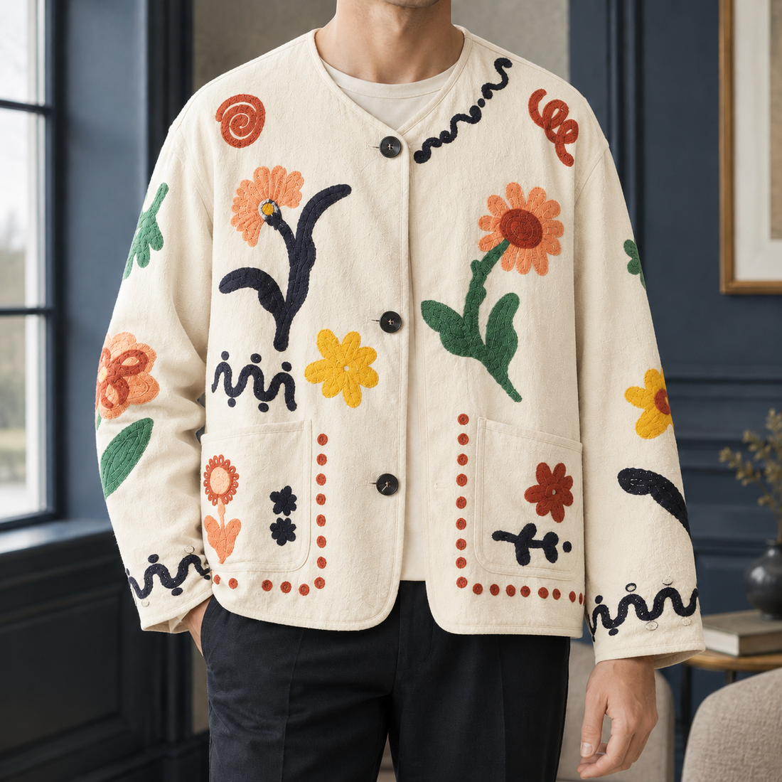 Florian-Wren Embroidered Jacket - Off White