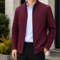 Wine Red Stand Collar