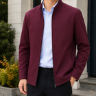 Wine Red Stand Collar