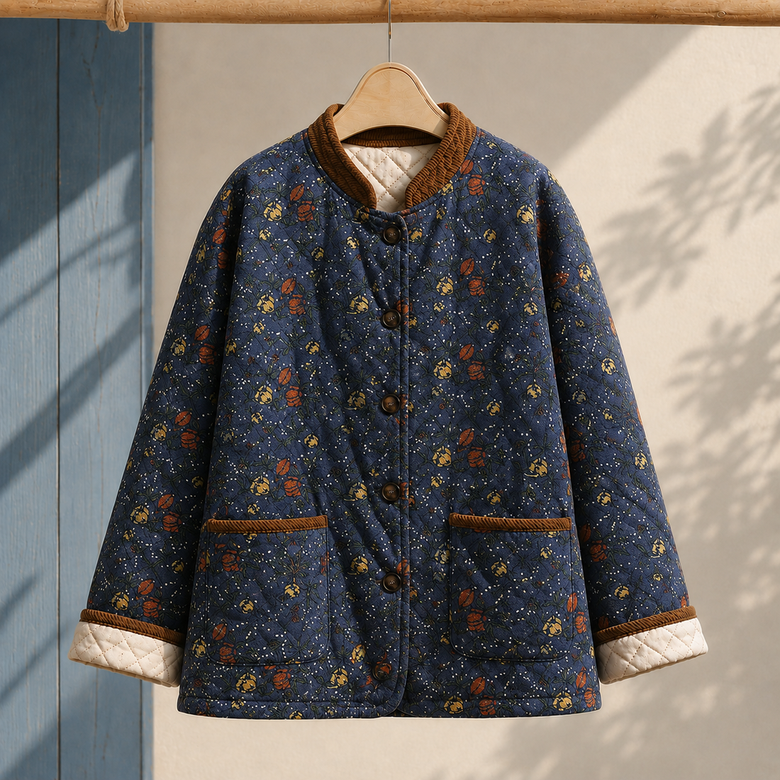 Violetta-Marie Floral Jacket - Navy