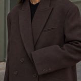 Saskia Wool Overcoat - Lead Product Detail