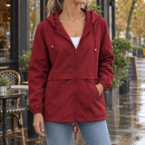 Tara-Eve Hooded Jacket - Wine Red