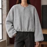 Savannah Cropped Jacket - Gray