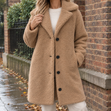 Becca-Grace Teddy Overcoat - Camel