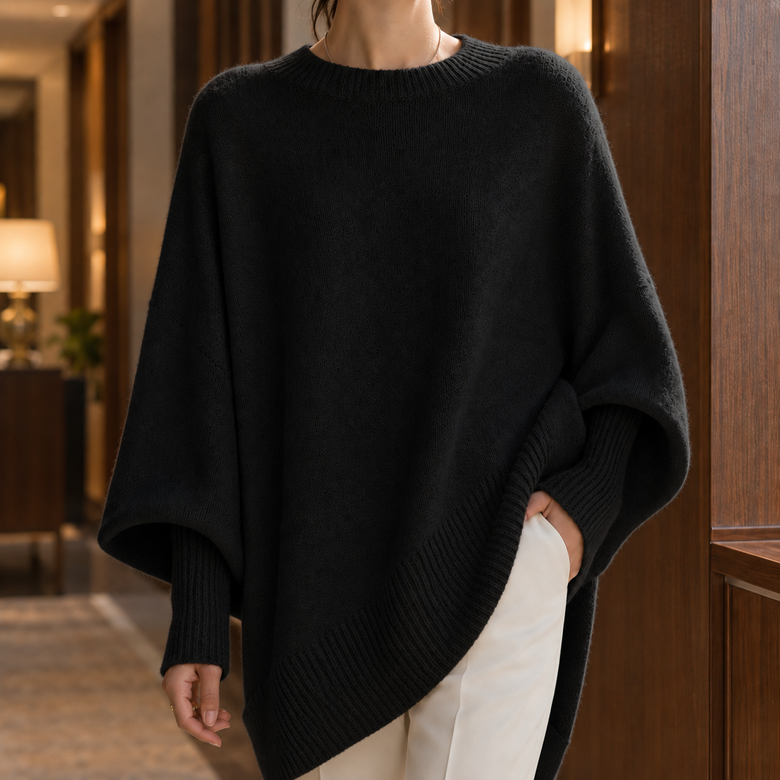 Eloise-Jade Oversized Sweater - Black