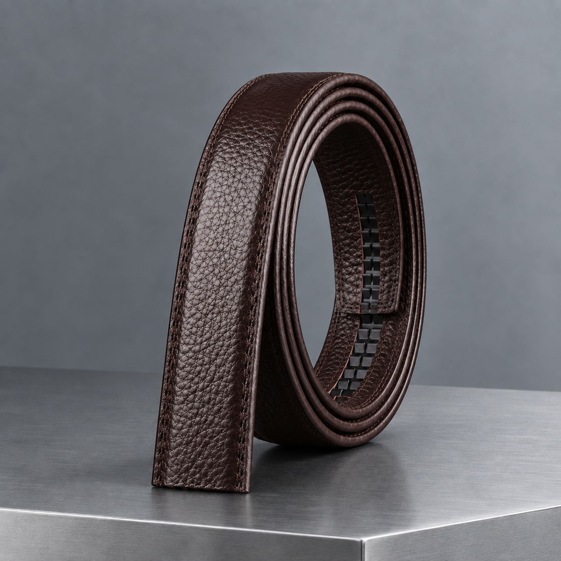 Ruggeri Pebbled Belt Strap - Brown
