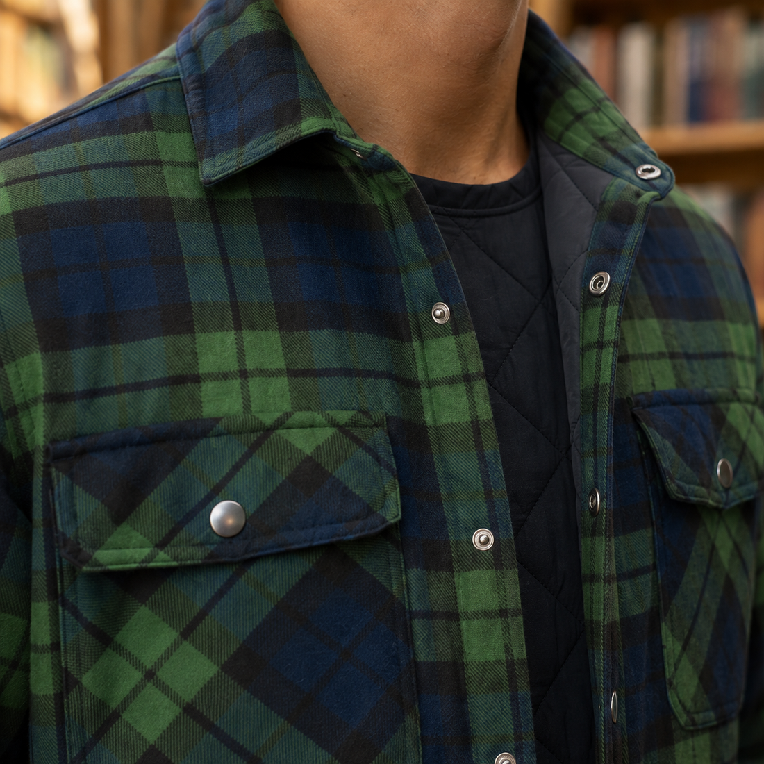 Xavier Quilted Overshirt - Lead Product Detail