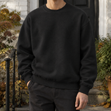 Zane-Stone Relaxed Sweatshirt - Black