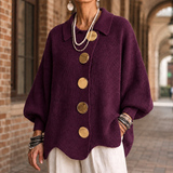 Yara-Lane Collared Sweater - Wine