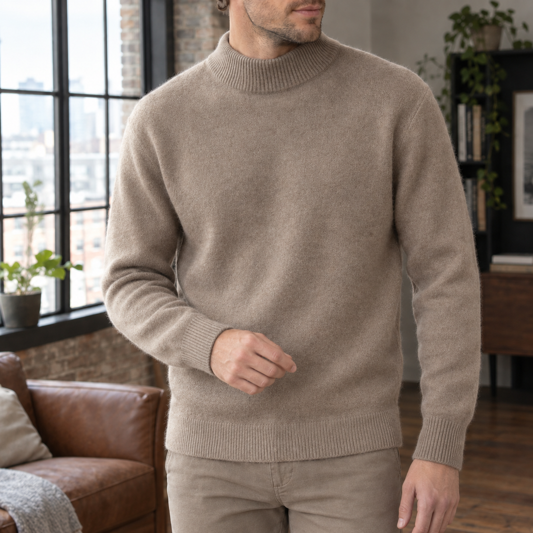 Victor-Ellis Cashmere Sweater - Brown
