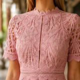 Faye Lace Midi Dress - Lead Product Detail
