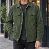 Joseph Corded Overshirt - Military Green