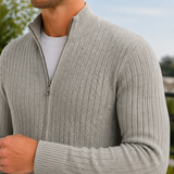 Alec Ribbed Sweater - Lead Product Detail