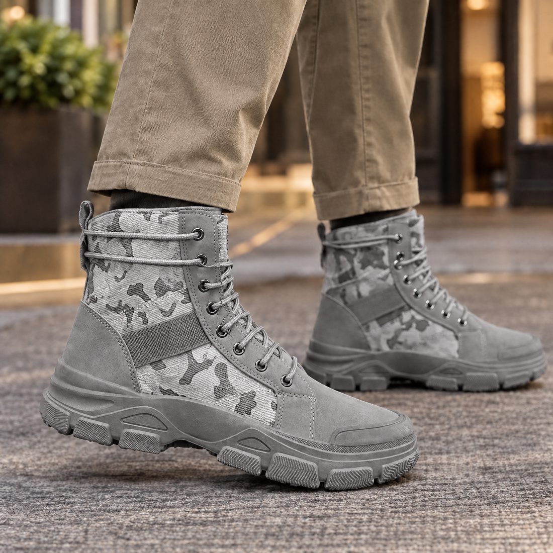 Gradara Camouflage Boots - Gray