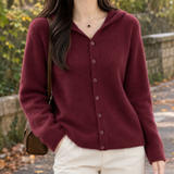 Gemma-Grace Merino Wool Cardigan - Sauce Red