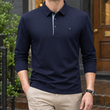 Ralph-Wren Long Sleeve Polo - Navy Blue