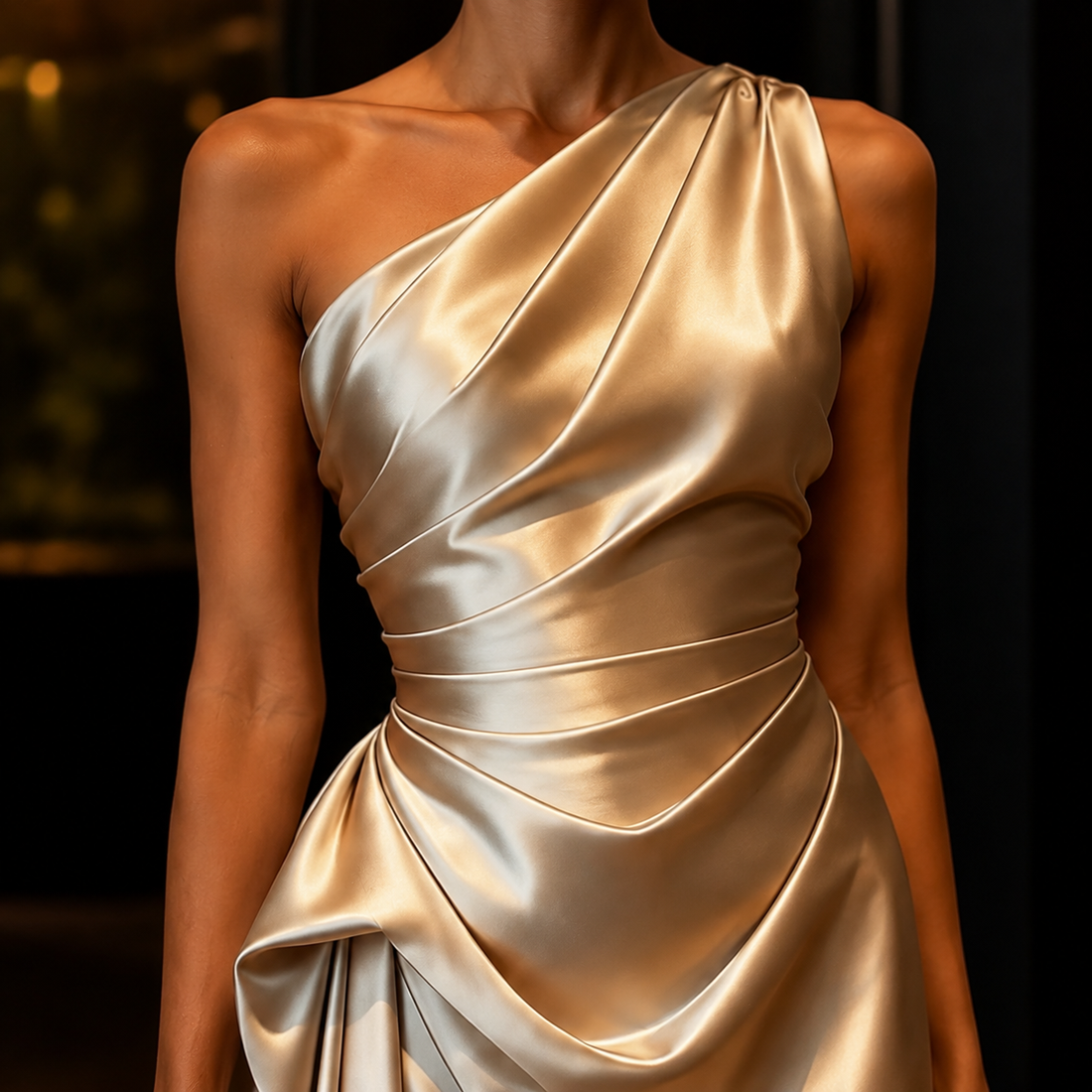 Leonie-Sage One Shoulder Dress - Lead Product Detail