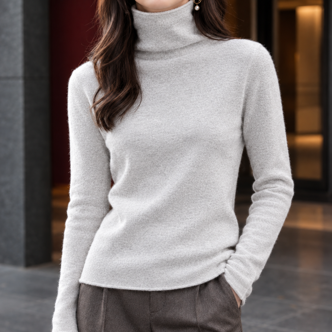 Stacey-Faye Wool Sweater - Light Gray