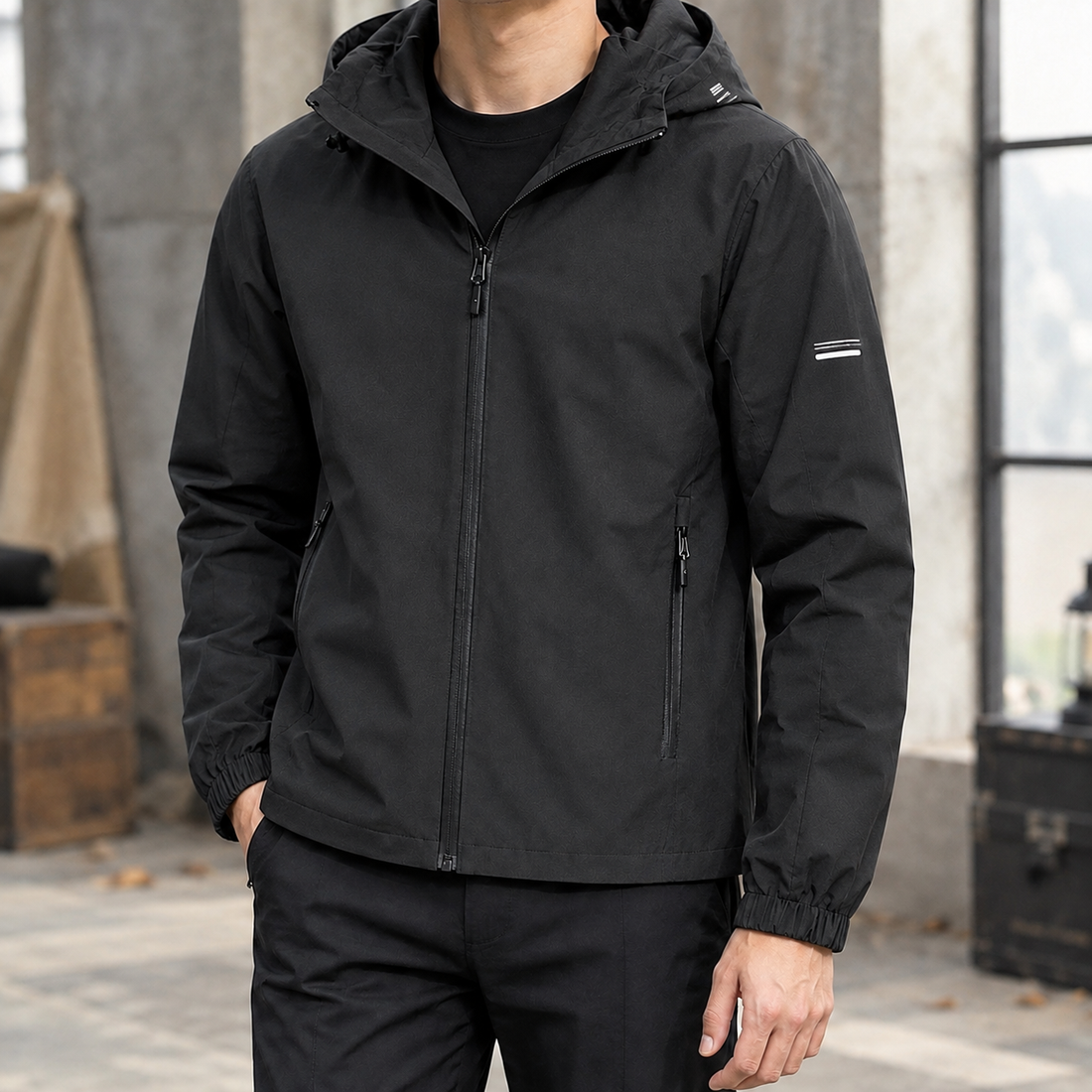 Jonathan Hooded Jacket - Black