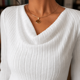Sofia-Jade Cowl Neck Top - Lead Product Detail