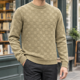 Romain Checkered Sweater - Khaki