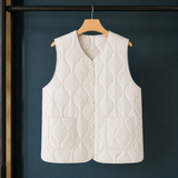 Ines Quilted Vest - White