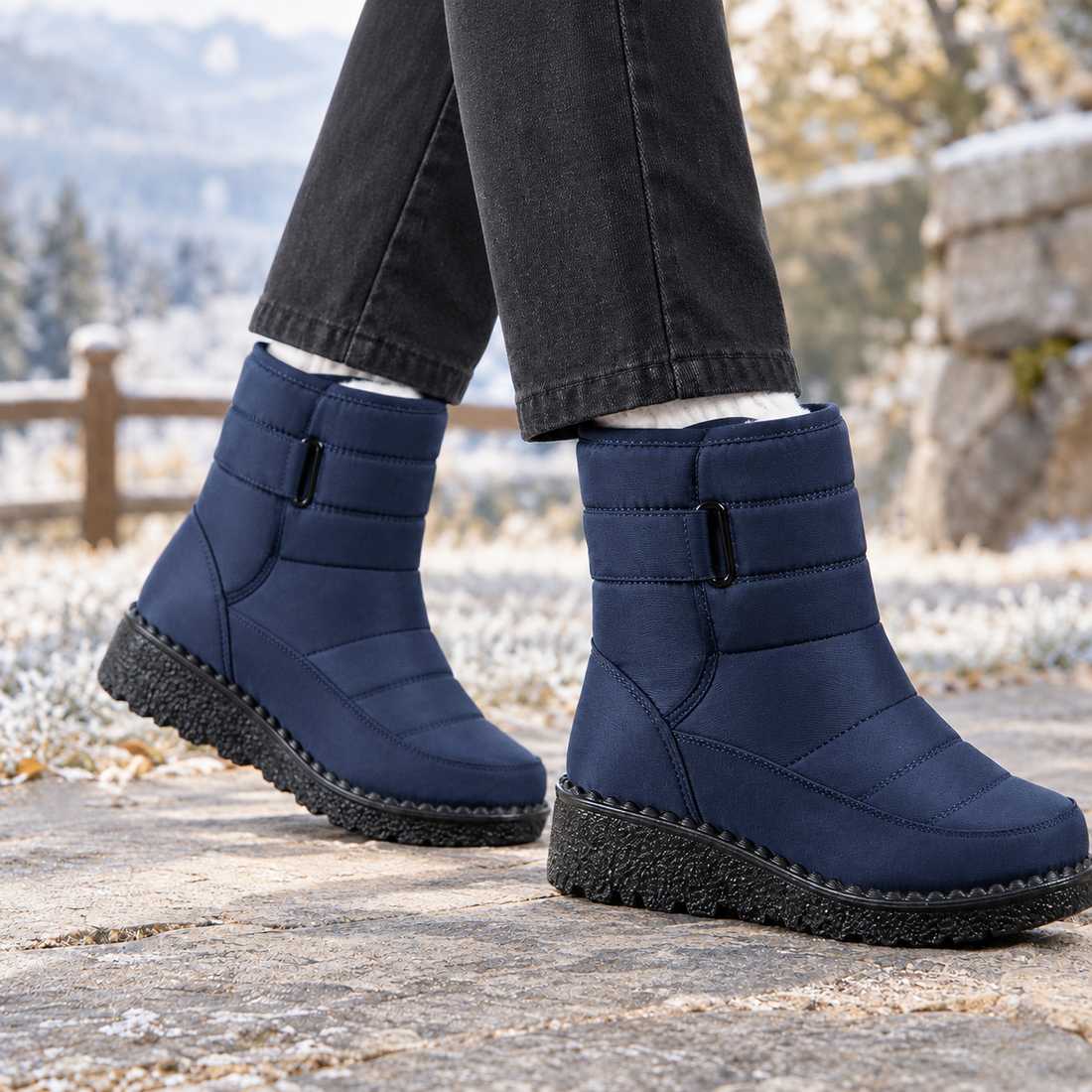 Lecco-Parma Quilted Snow Boots - Blue