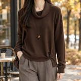 Samantha-Kate Cowl Neck Sweater - Coffee