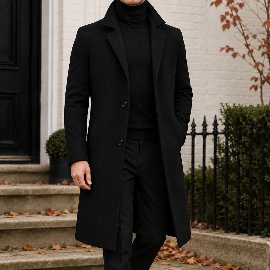 Barnaby-Hayes Tailored Overcoat - Black