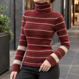 Elettra-Faye Cashmere Turtleneck - Red
