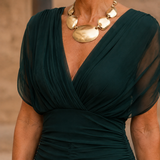 Serena-Pearl Draped Maxi Dress - Lead Product Detail