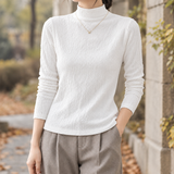 Cecilia-Louise Textured Top - White
